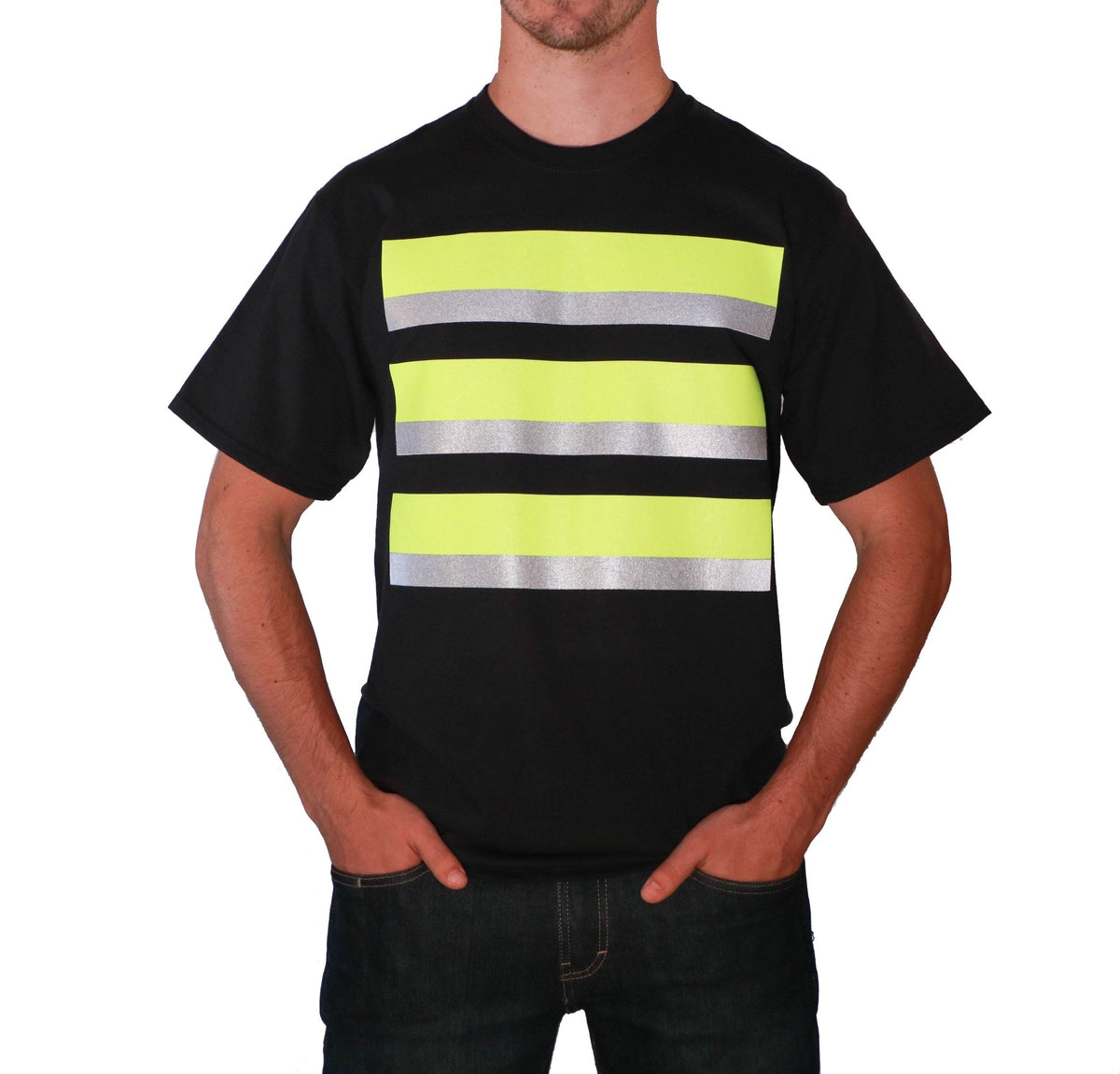 Whistle Workwear Safety Short Sleeve T-Shirt_Black T-Shirts Whistle Workwear Jet Black 2XL Reg