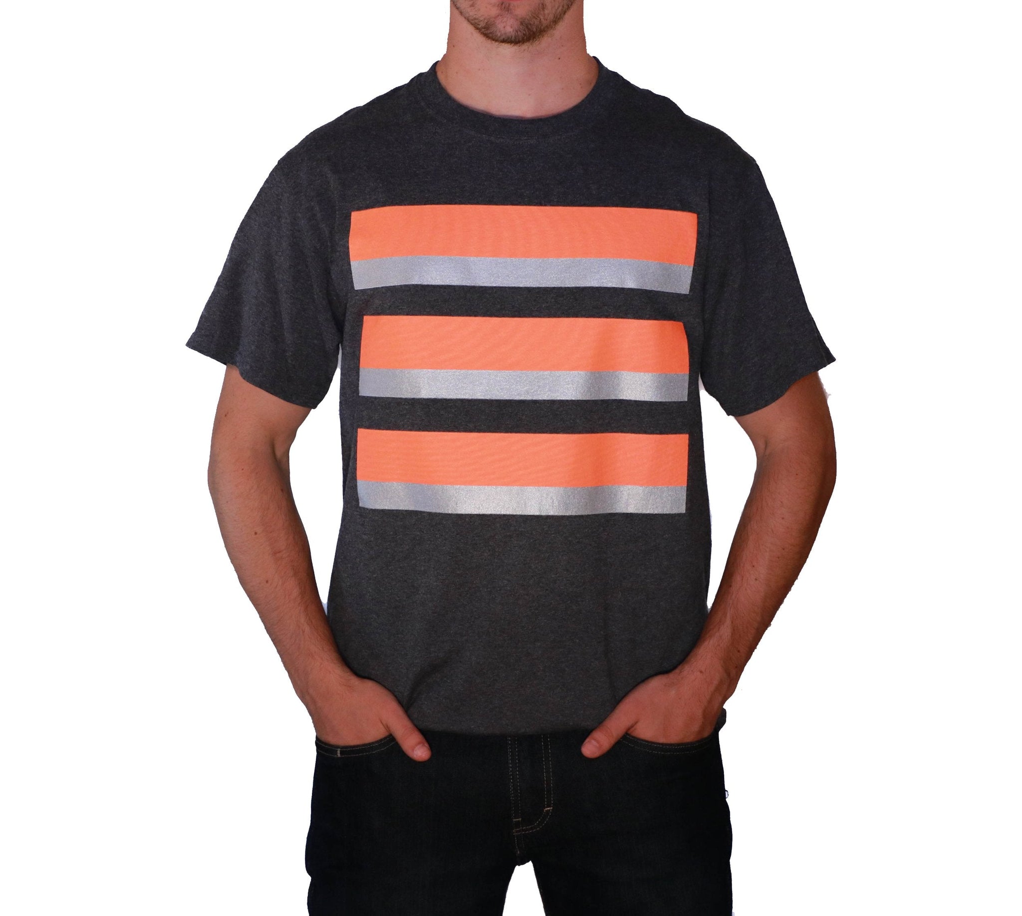 Whistle Workwear Safety Short Sleeve TShirt_Heather Charcoal Grey