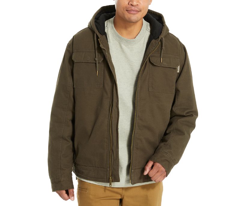 Wolverine Men's Lockhart Hooded Jacket Jackets & Coats Wolverine Black Olive 2XL Reg