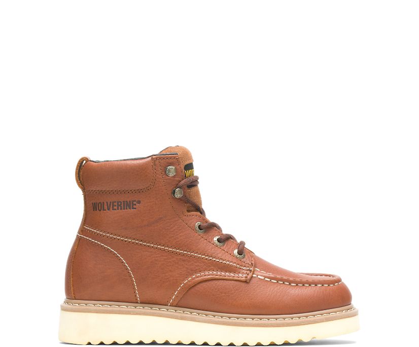 Wolverine Men's Moc-Toe Wedge 6" Soft Toe Work Boot - Work World - Workwear, Work Boots, Safety Gear