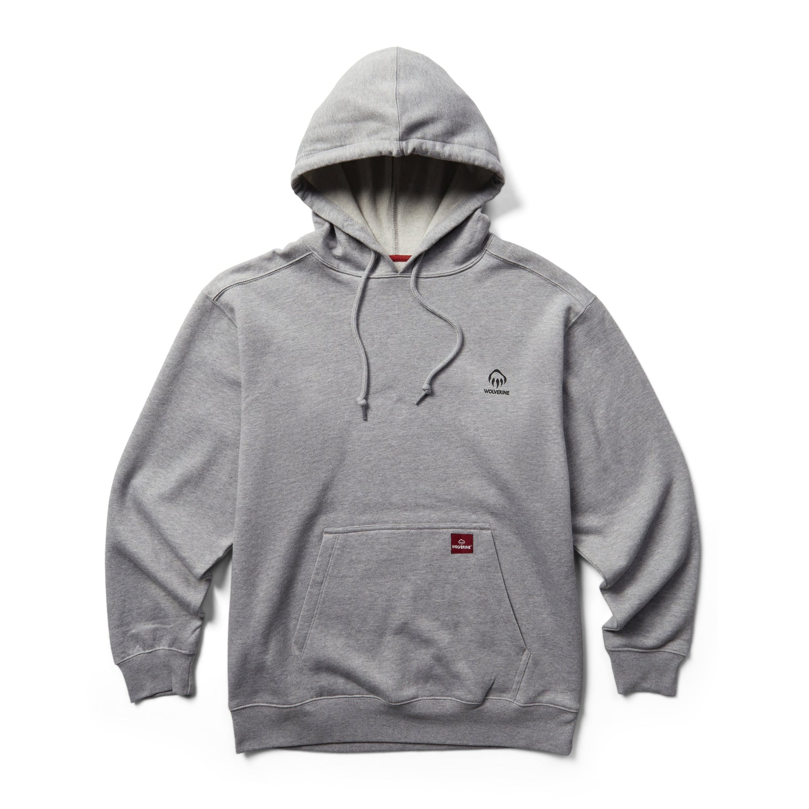 Wolverine Men's Square Logo Hoodie Sweatshirts & Hoodies Wolverine Light Grey Heather 2XL Reg