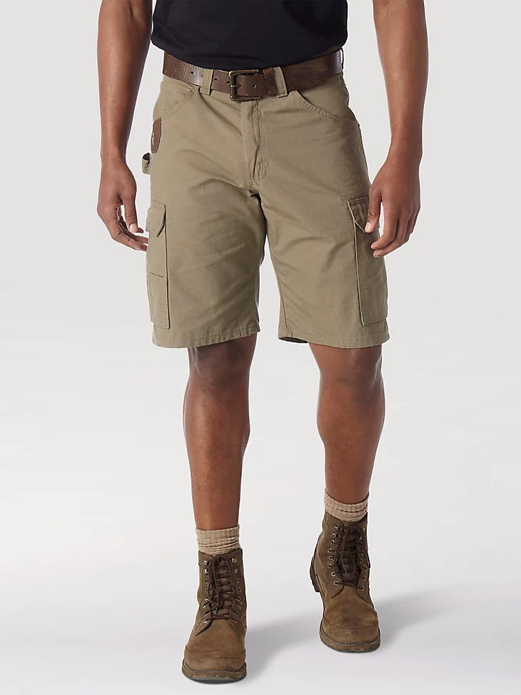 Wrangler® RIGGS® Men&#39;s Ripstop Ranger Cargo Short_Bark - Work World - Workwear, Work Boots, Safety Gear