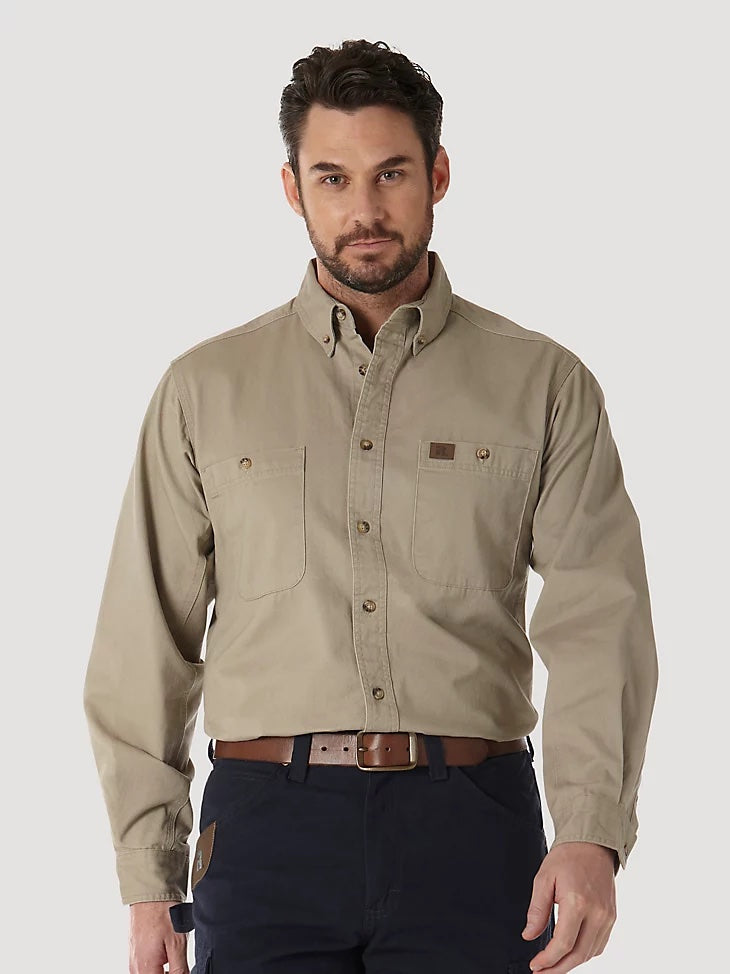Wrangler® RIGGS Workwear® Long Sleeve Twill Shirt - Work World - Workwear, Work Boots, Safety Gear