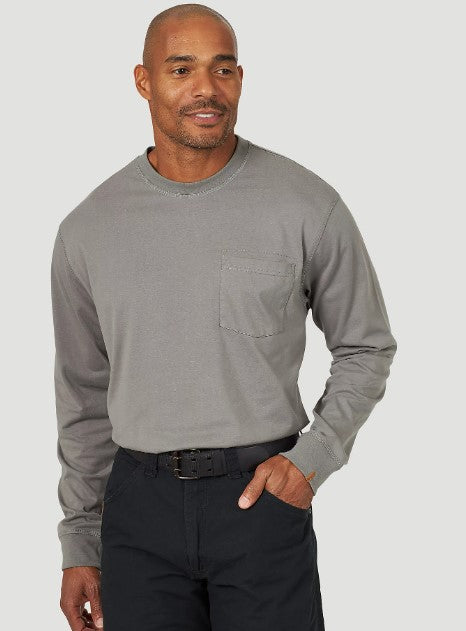 Wrangler Riggs Workwear Men's Long Sleeve Pocket Performance T-Shirt